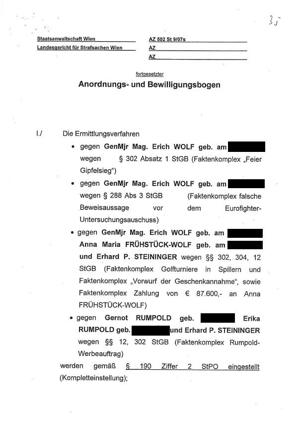 Die Eurofighter-Dokumente im Original